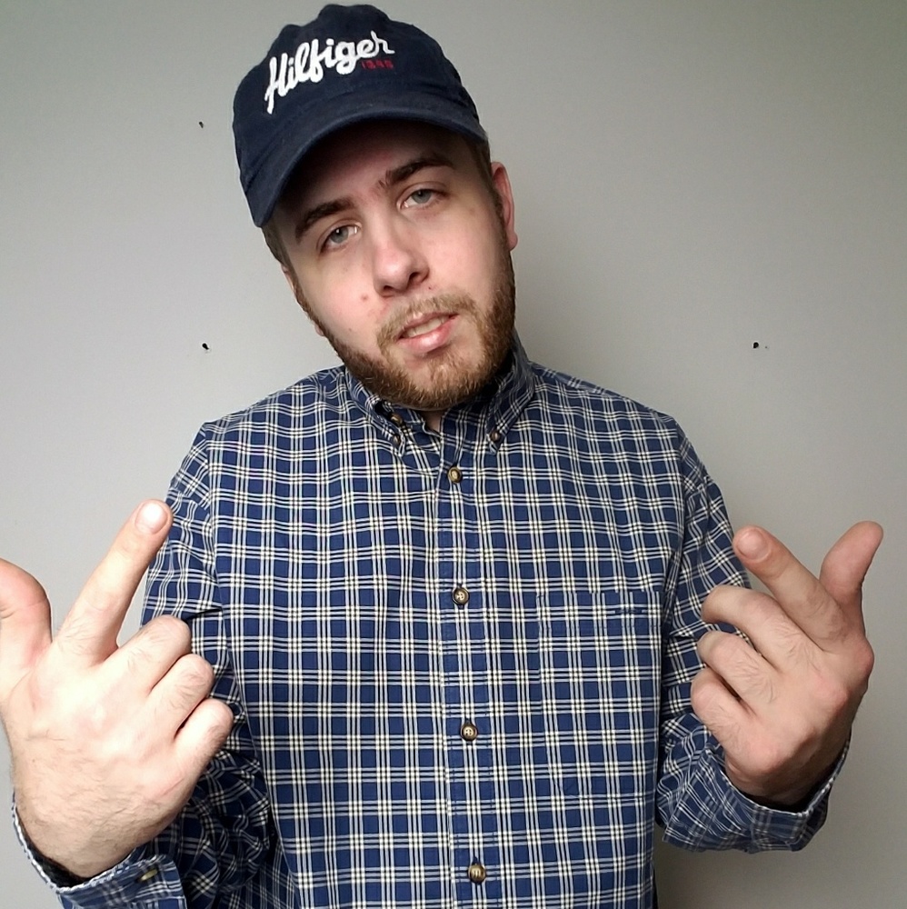Orvis Checkered Blue & White Button Down